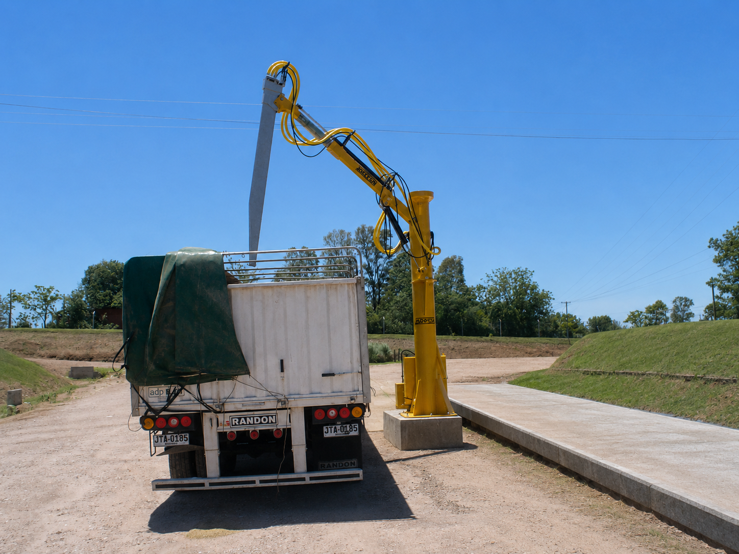 Calador instalado en planta
